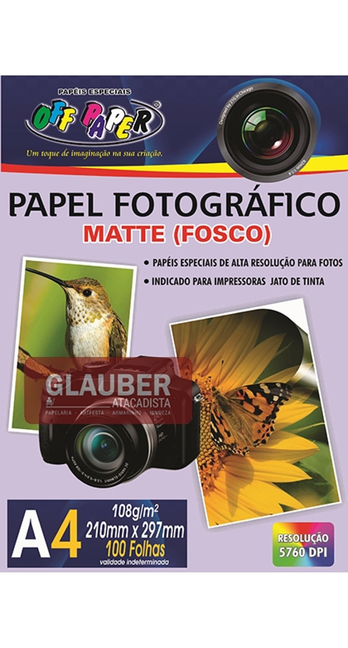 Papel FotogrÁfico A4 Fosco Matte 108g Pt100 5128