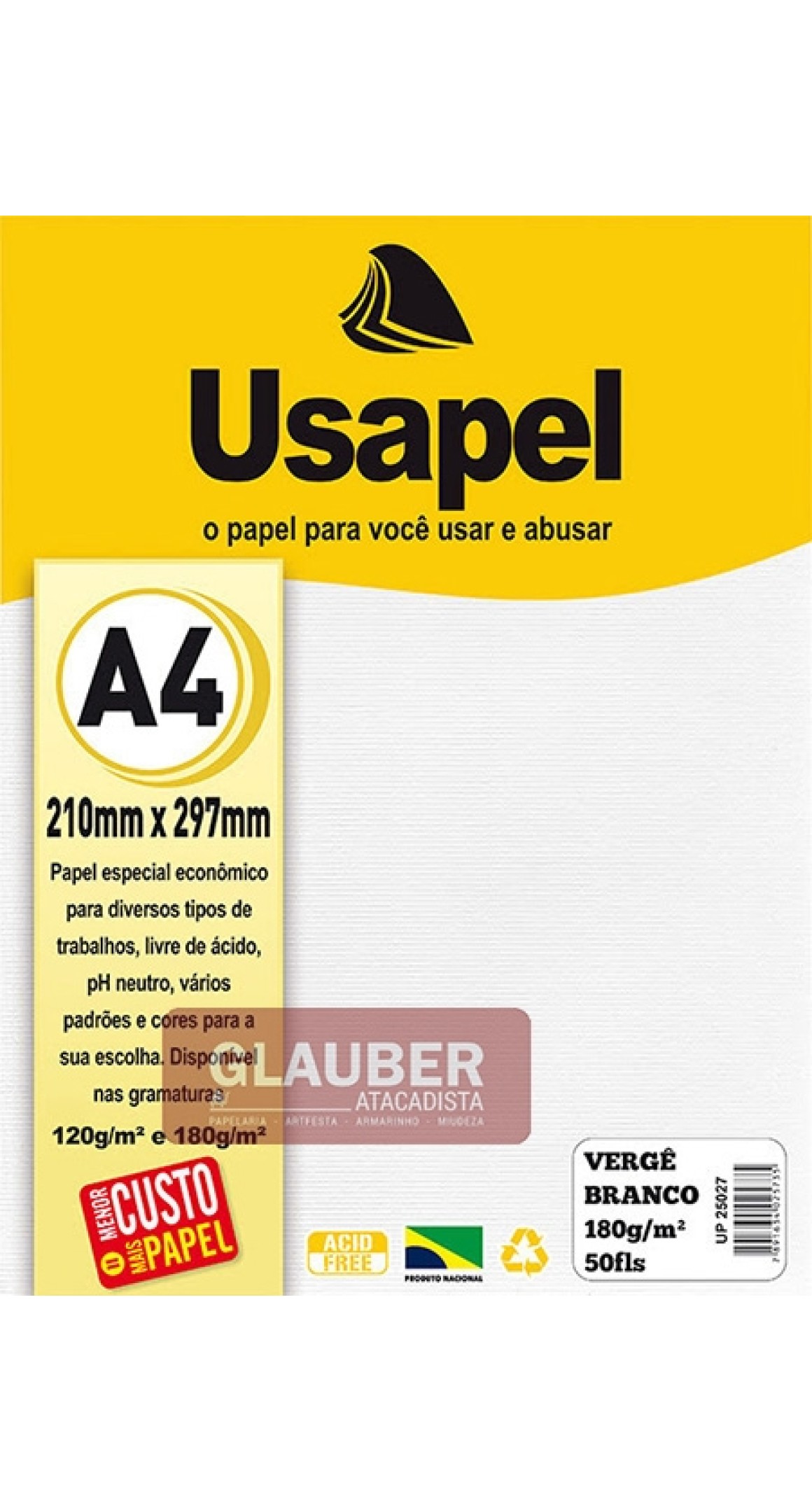 Papel VergÊ 180g Pt50 Usapel 7866